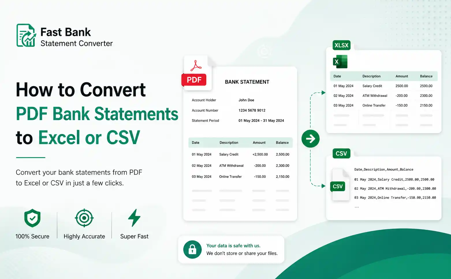 How to Convert PDF Bank Statements to Excel or CSV